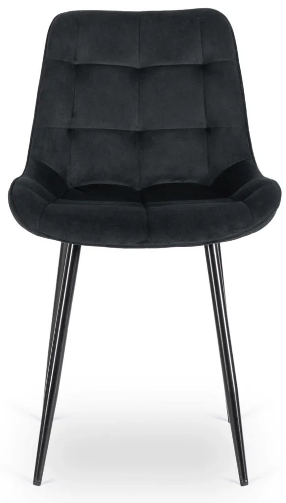 Fekete Bársony Étkezőszék. CHRIS