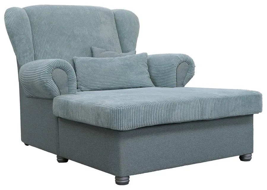 Szürkéskék kordbársony fotel Lord – Ropez