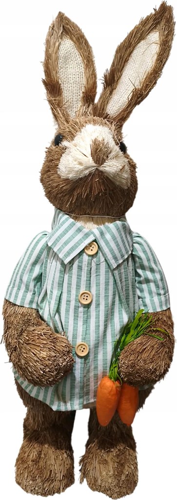 Húsvéti Dekoráció Álló Nyuszi Szalma 58X18cm Fiú