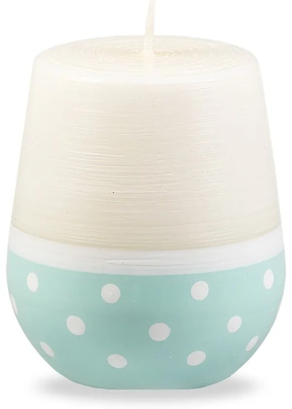 Sweetness fehér-türkiz gyertya, égési idő 32 óra - Unipar