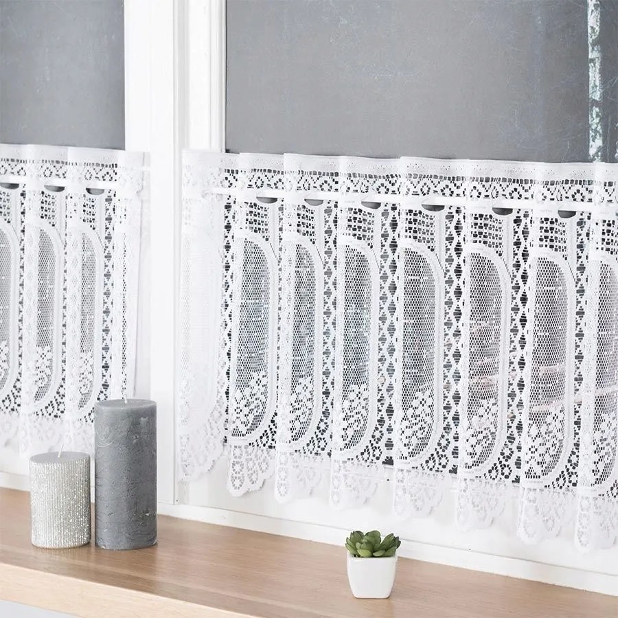 Mg Irigység panel jacquard fehér 4759M 400x60cm Kész M