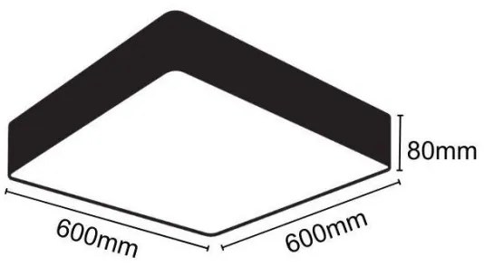 LED Mennyezeti lámpa LED/65W/230V 4000K 60x60 cm