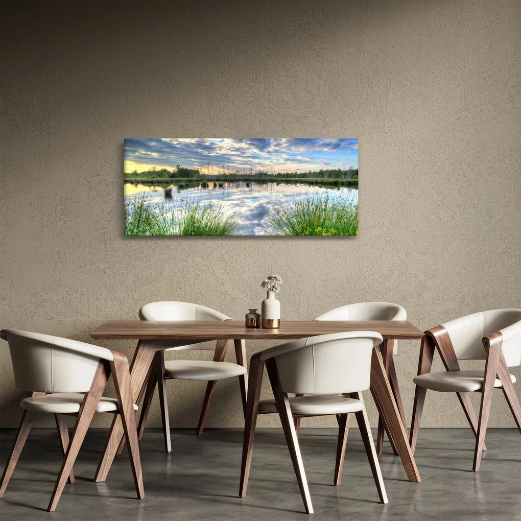 A tó és a nád képe (120x50 cm)