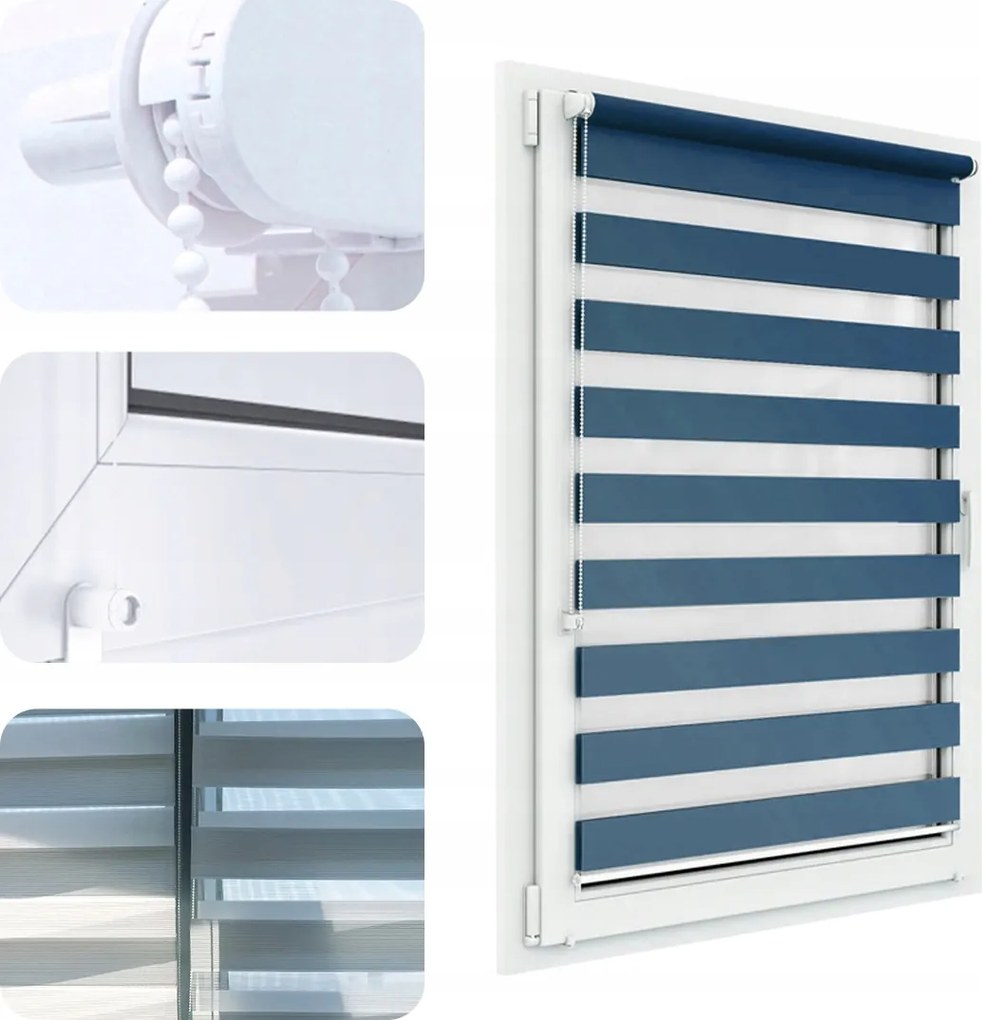 Roló Éjjel-nappal Zebra 78x150 méretben Szövet 25 szín Ajándék