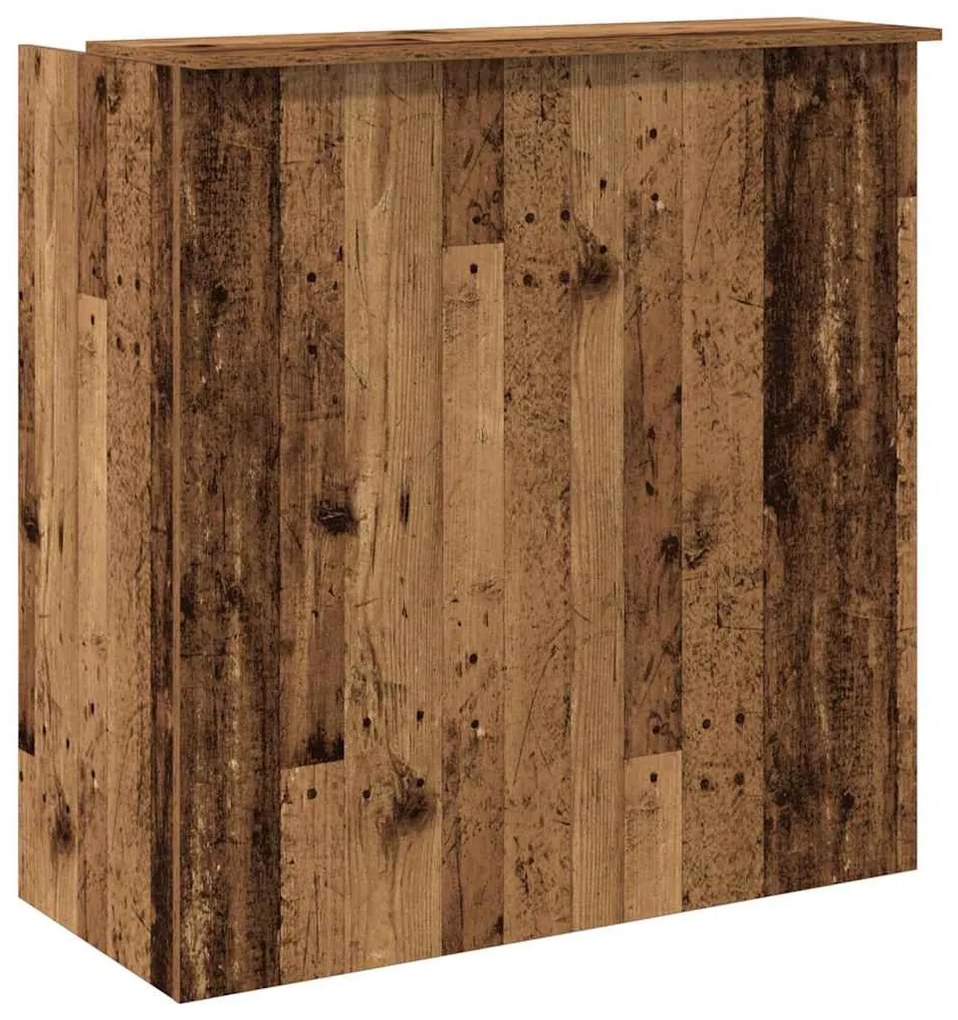 recepciós pult antik fa 100x50x103,5 cm szerelt fa