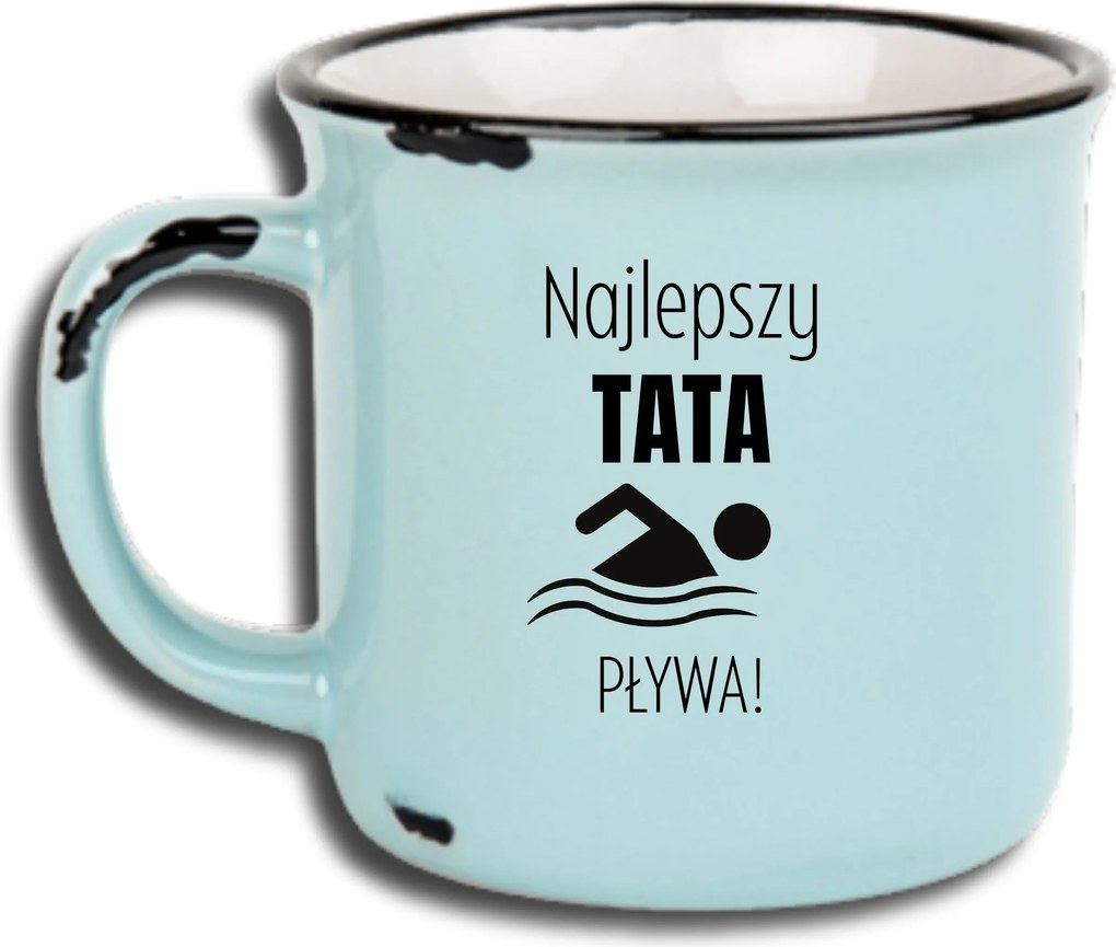 Bögre Kék Retro Vicces Ajándék Apák Napja Legjobb Apa Úszik