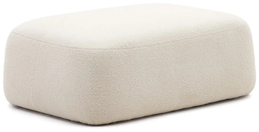 Krémszínű buklé puff Martina – Kave Home