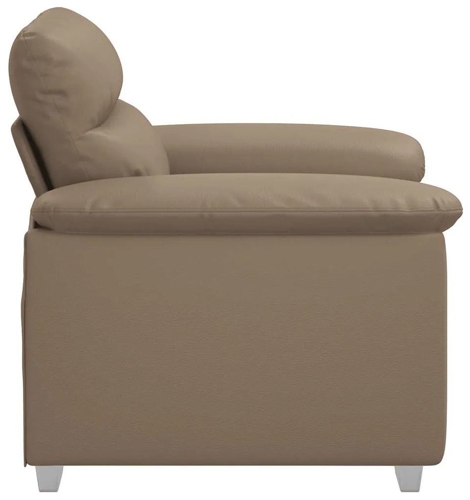 kávészínű műbőr kanapéfotel 60 cm