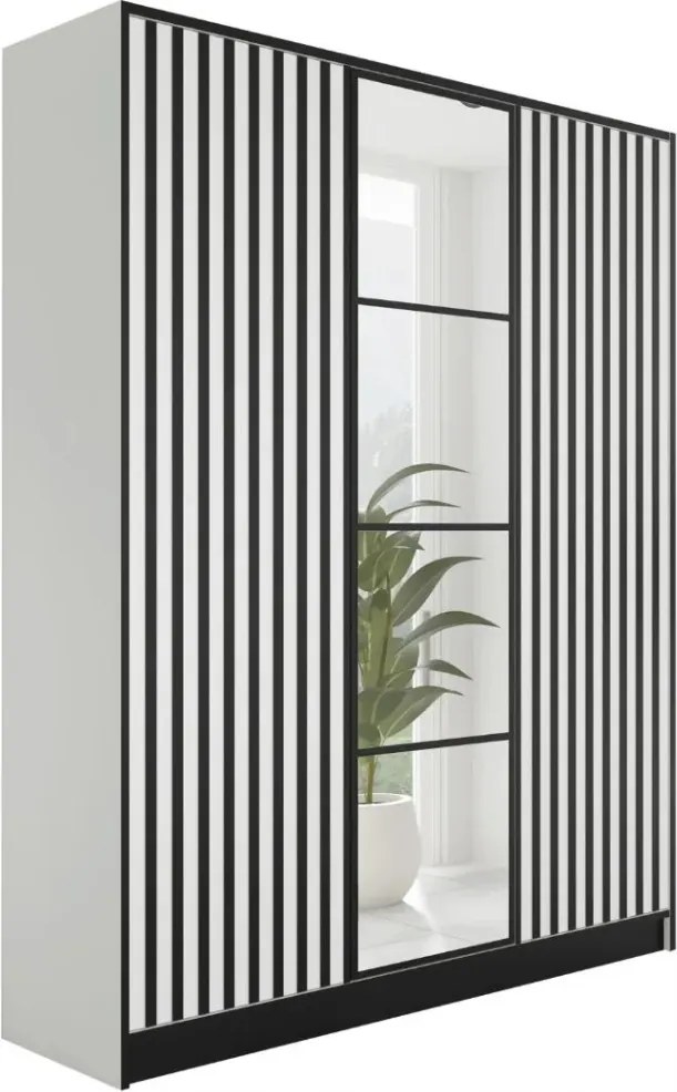 Eden2 3D Gardróbszekrény 156,4cm, Fehér