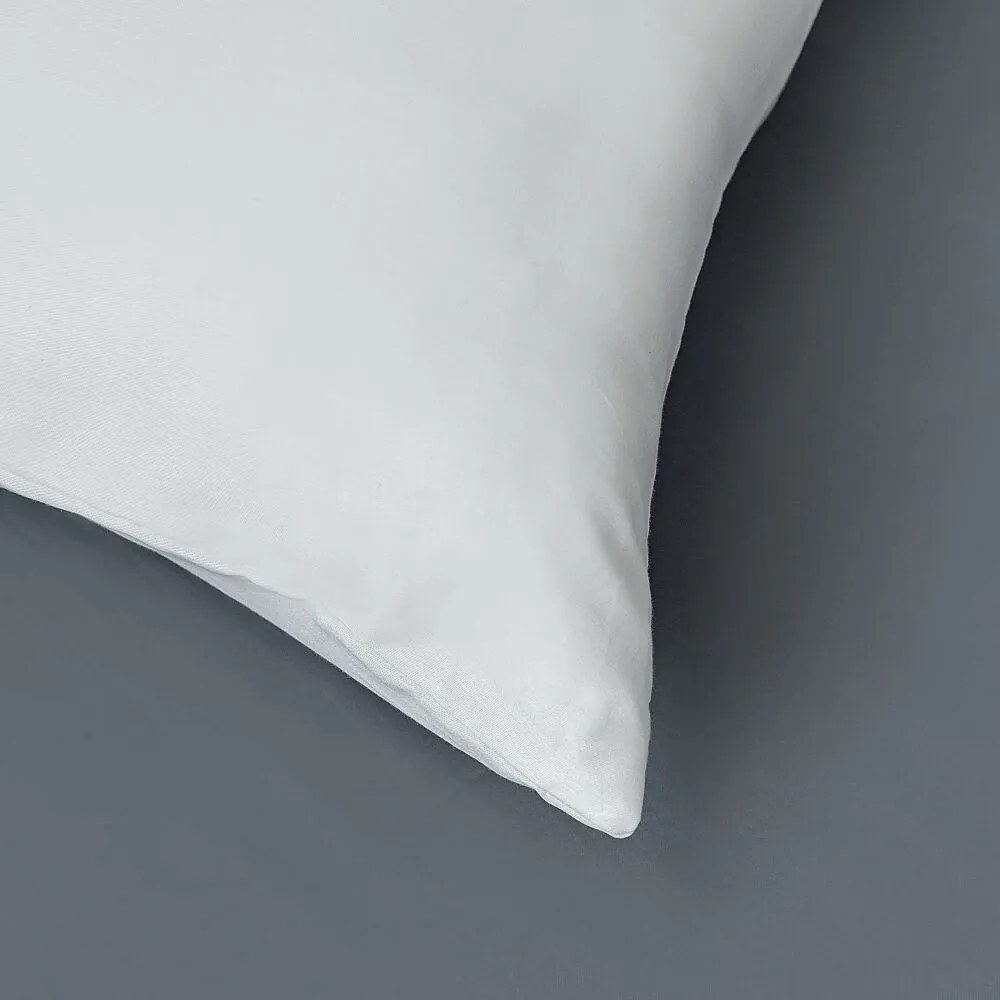 Luxury Collection szatén ágynemű, fehér/sötétszürke, 200 x 200 cm, 2 ks 70 x 90 cm