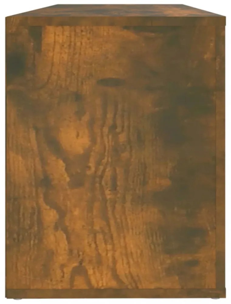 füstös tölgy színű szerelt fa cipősszekrény 100 x 35 x 45 cm