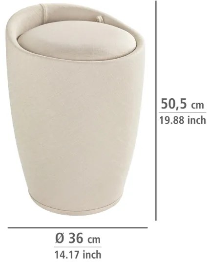 WENKO 22834100 - CANDY ülőke 36x50,5 cm bézs/fekete