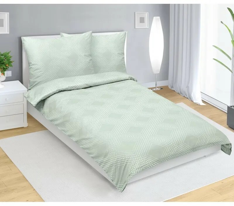 Bellatex szatén lepedő Linie menta , 140 x 200 cm,70 x 90 cm, 140 x 200 cm, 70 x 90 cm