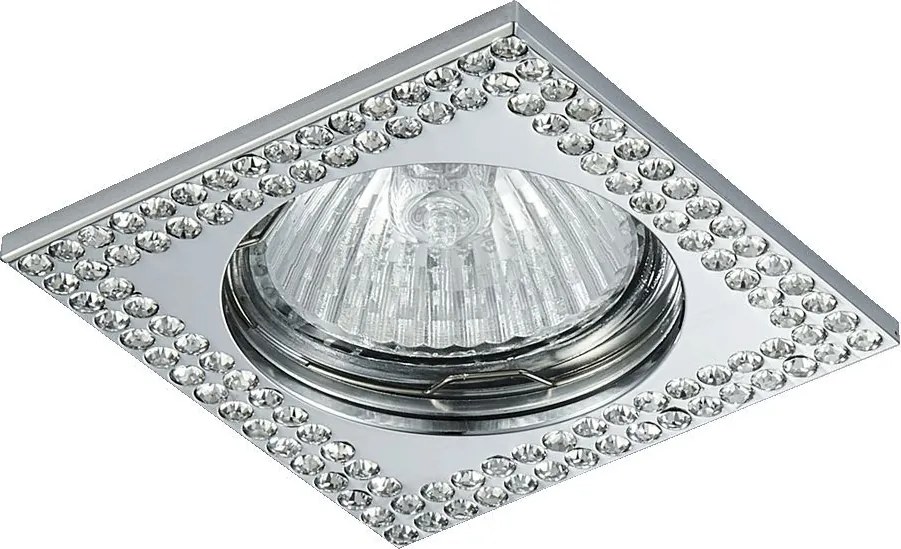 PREZENT 71077 Crystals Kristály Spot Lámpa Króm, Átlátszó GU10 IP20