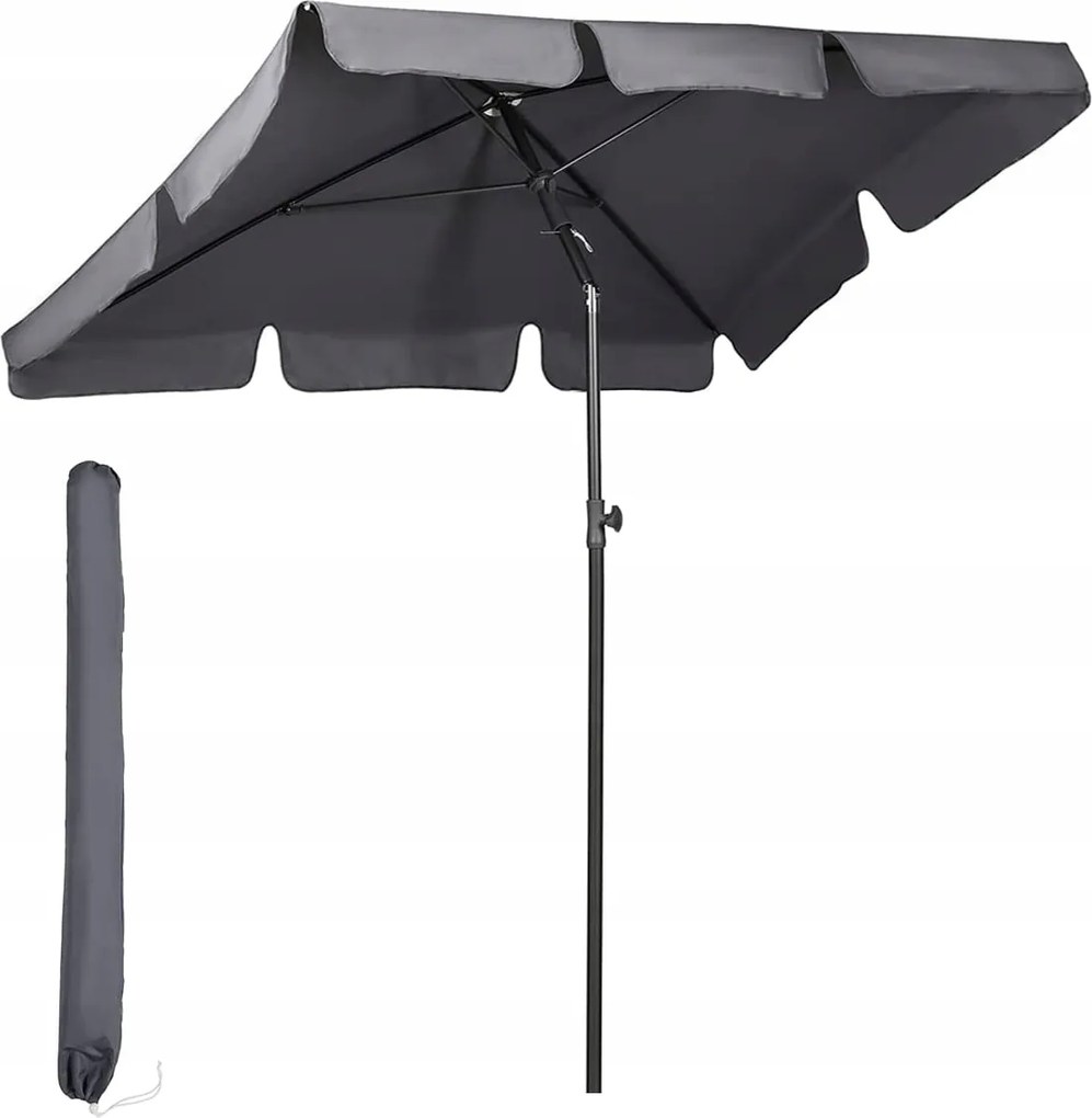 Erkély Kerti Napernyő Szürke 200 X 125 CM – Szürke