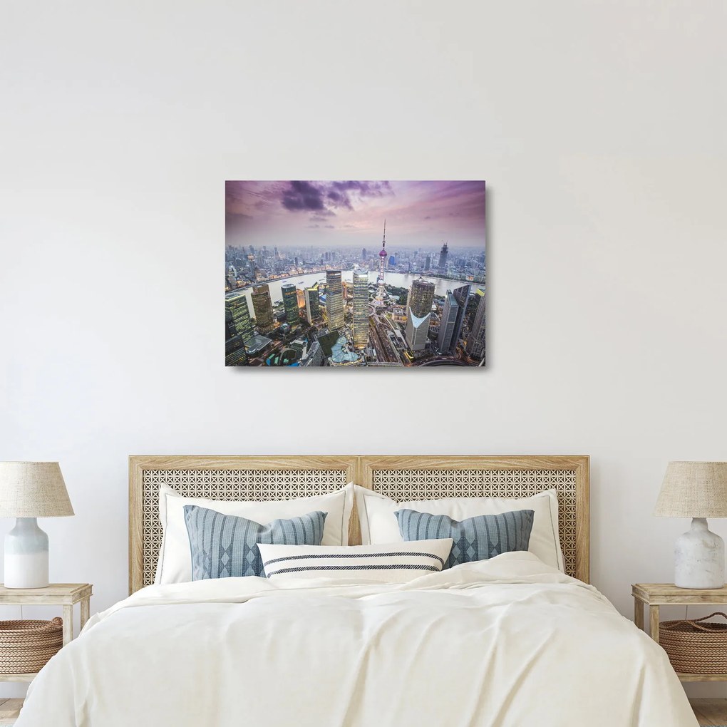 Kép - Shanghai, Kína (üvegen) (70x50 cm)