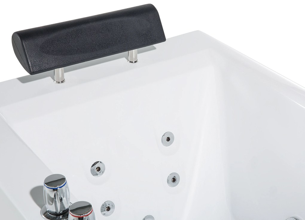Fehér whirlpool masszázskád LED világítással 172 x 83 cm MONTEGO Beliani