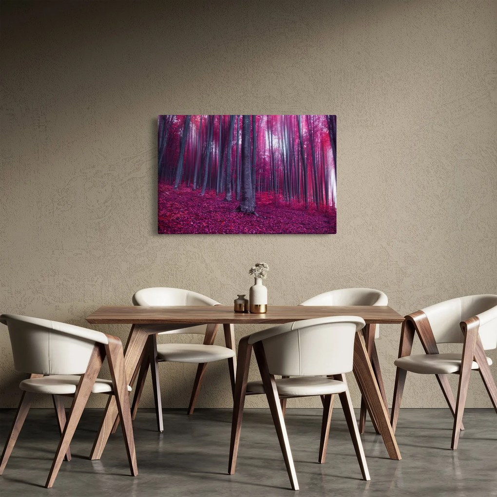 Egy rózsaszín erdő képe (90x60 cm)