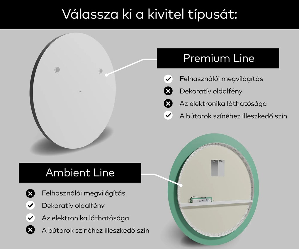 Fürdőszoba Tükör Világítással LED L33