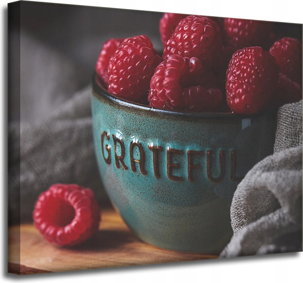 Vászonkép Konyha Piros Málna 50x40 cm