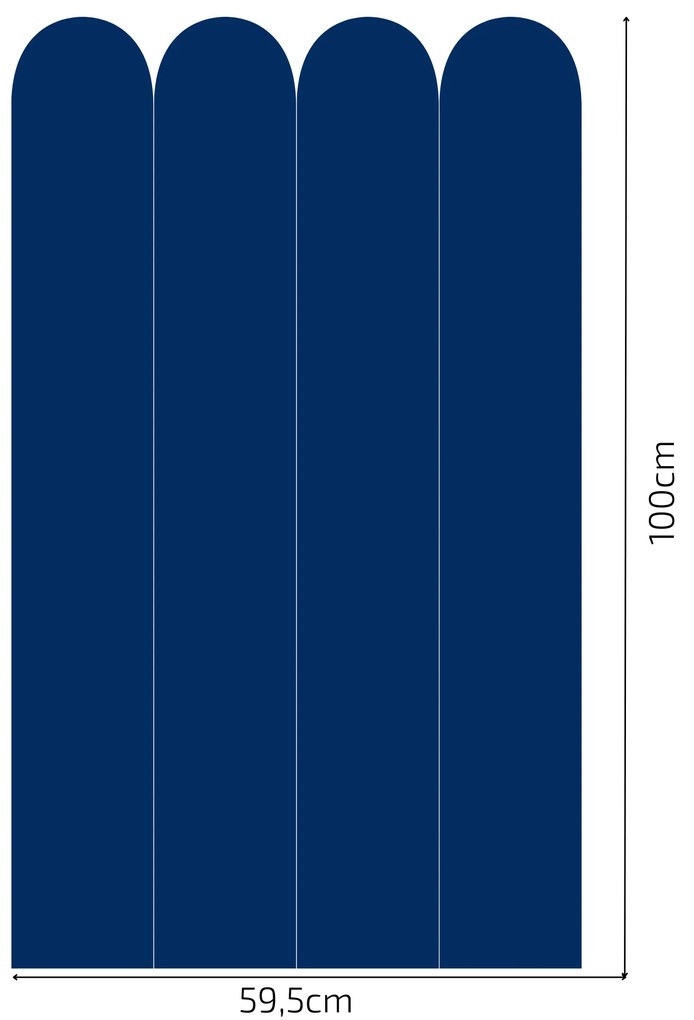 PIPPER. Textil öntapadó tapéta - Boltív - Tengerészkék szín Méret: 100cm, Szín: Kombináció