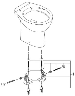 GROHE 39430000 - Padlóra álló WC BAU CERAMIC 515 x 356 x 406 mm kerámia/fehér