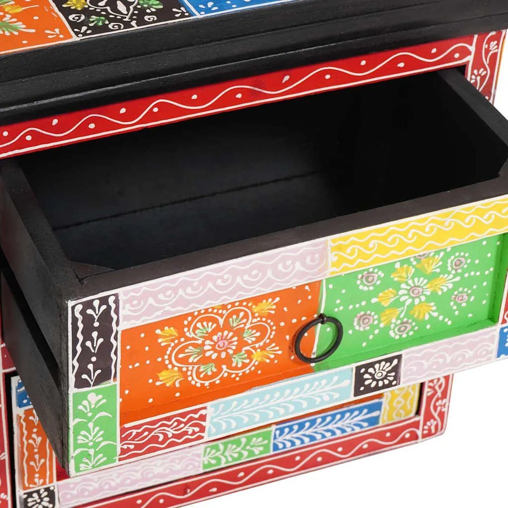 Éjjeliszekrény 2 pcs Sokszínű 40 x 30 x 40 cm Tömör mangófa