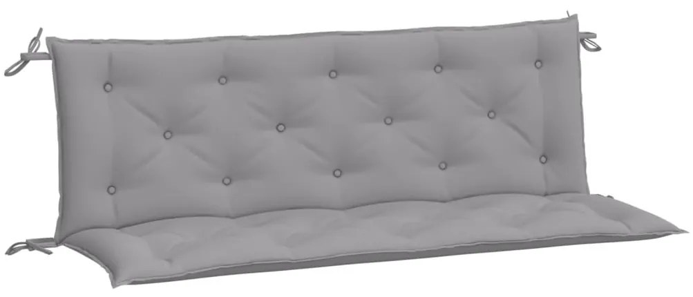 2 db szürke oxford szövet kerti padpárna 150 x 50 x 7 cm