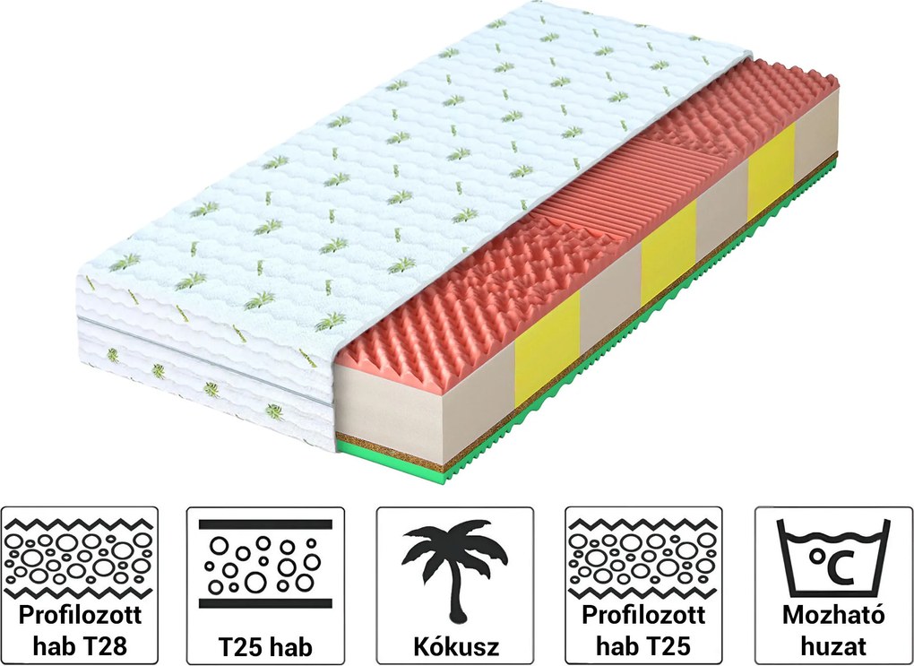 Wilsondo JOVIS habszivacs matrac kókusszal 160x200