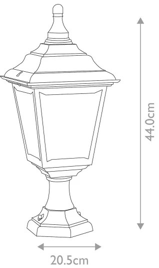 Elstead KERRY-PED-POR - Kültéri lámpa KERRY 1xE27/100W/230V IP44