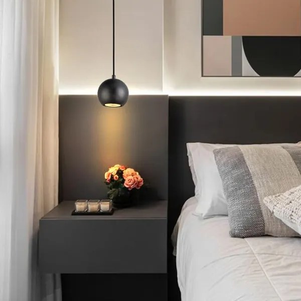 Csillár kábelen 1xGU10/10W/230V, átm. 11 cm, tömör kőris