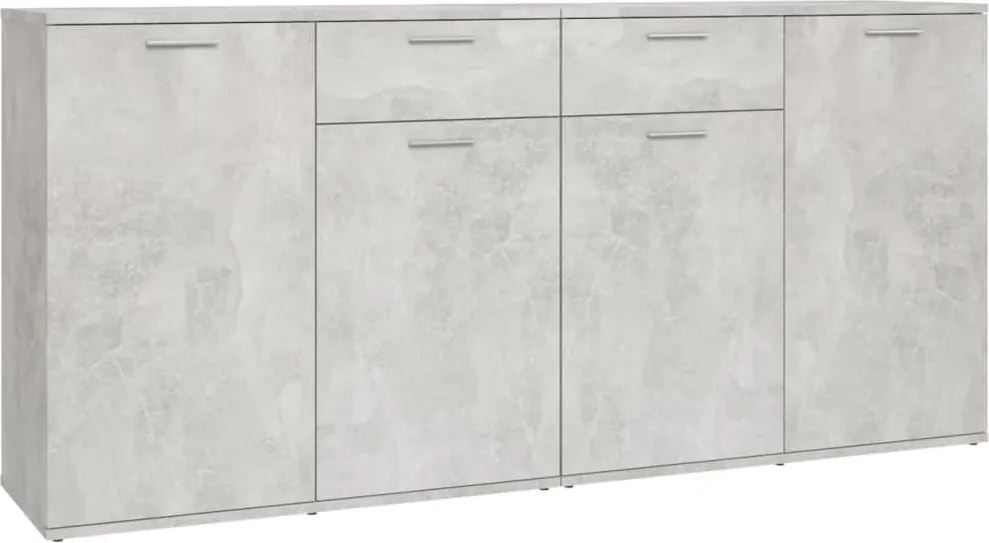 vidaXL betonszürke szerelt fa tálalószekrény 160 x 36 x 75 cm