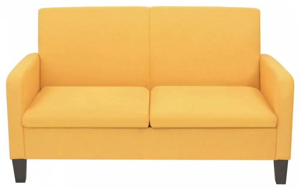 2 személyes sárga kanapé 135 x 65 x 76 cm