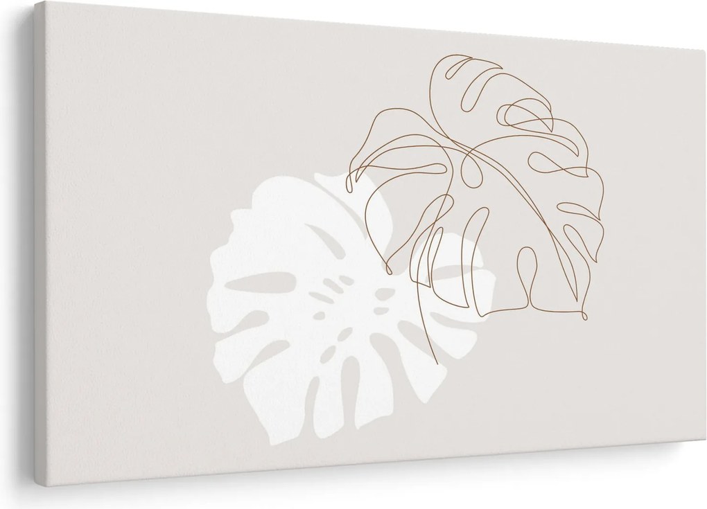 Kép - Line art monstera N⁰2 (90x60 cm)