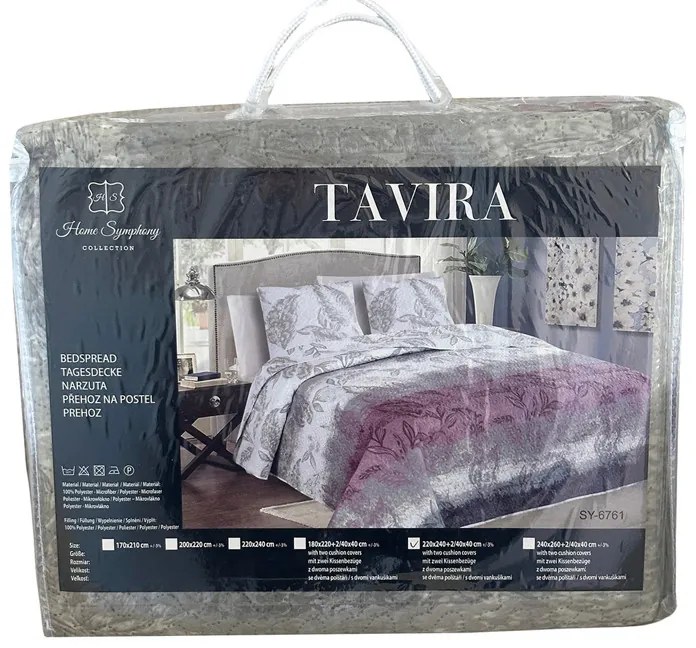 TAVIRA LILA  ágytakaró  párnák nélkül 220x240cm