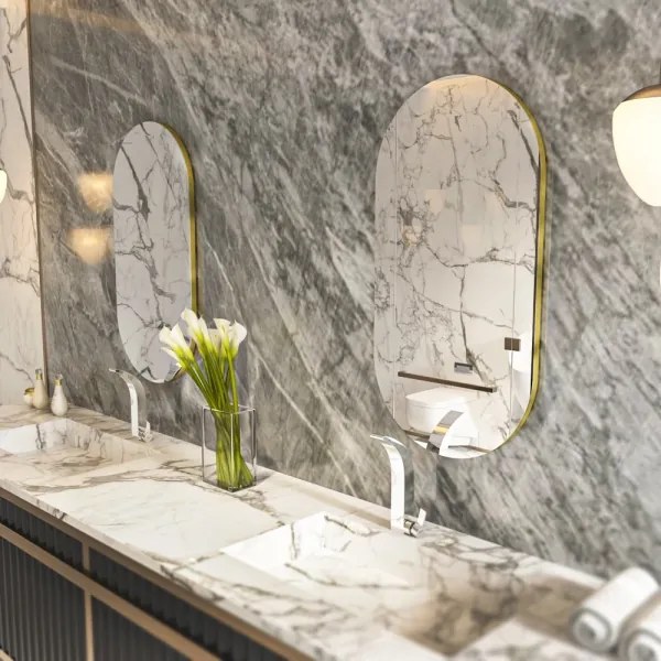 Fali tükör RIORS 85x45 cm arany