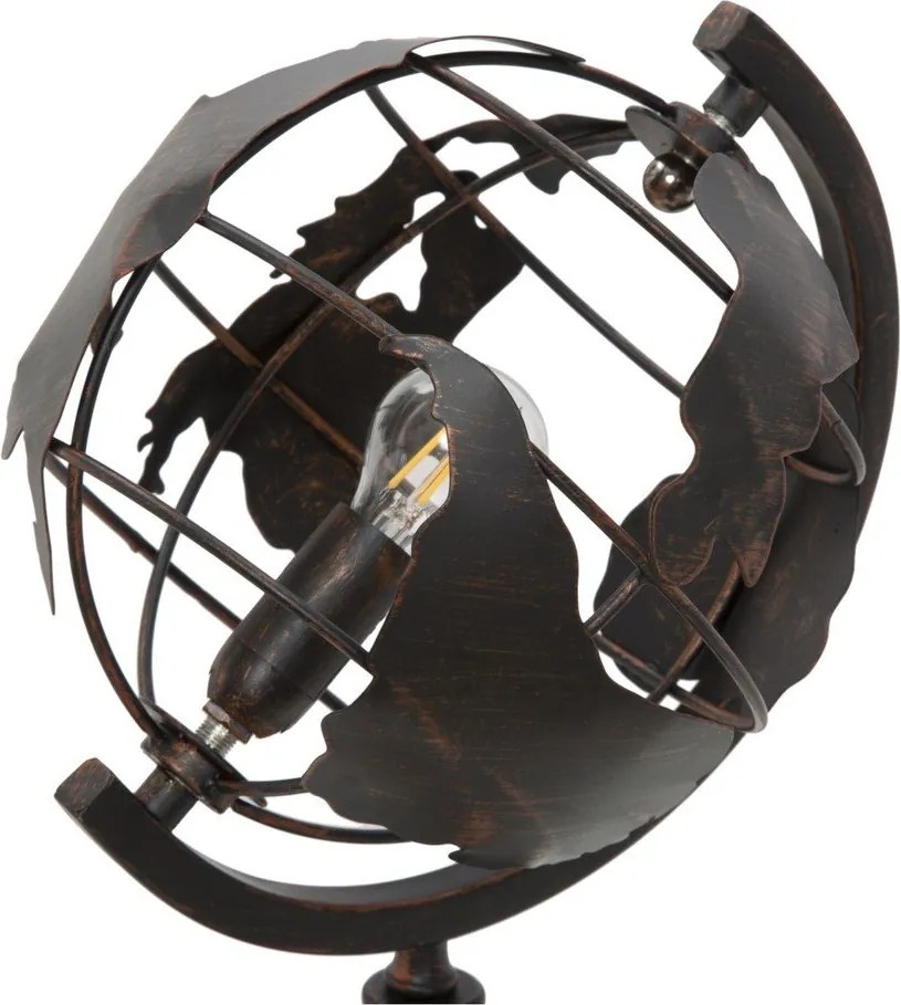 Fekete asztali lámpa fém búrával (magasság 40 cm) World Industry – Mauro Ferretti