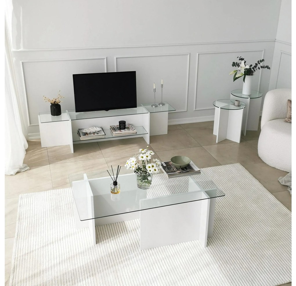TV asztal Dosada (fehér) . 1095492