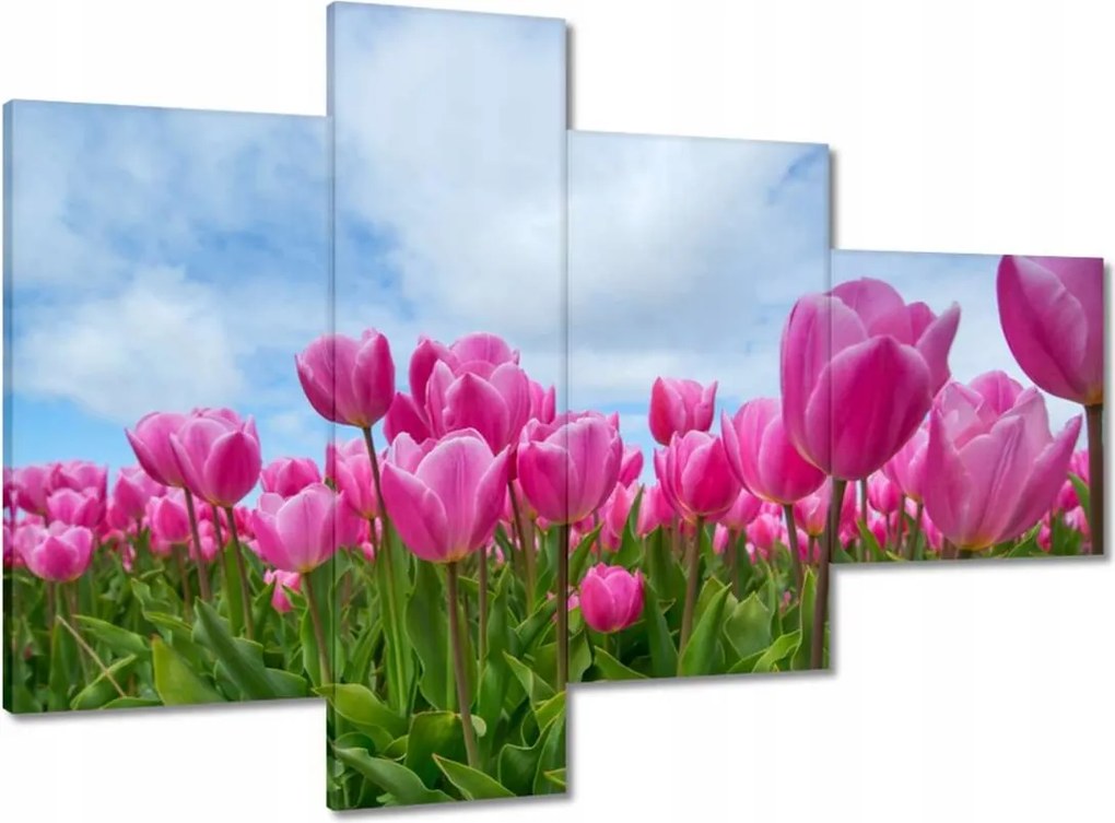 Vászonkép 100x70 Tulipánok Valentin napra