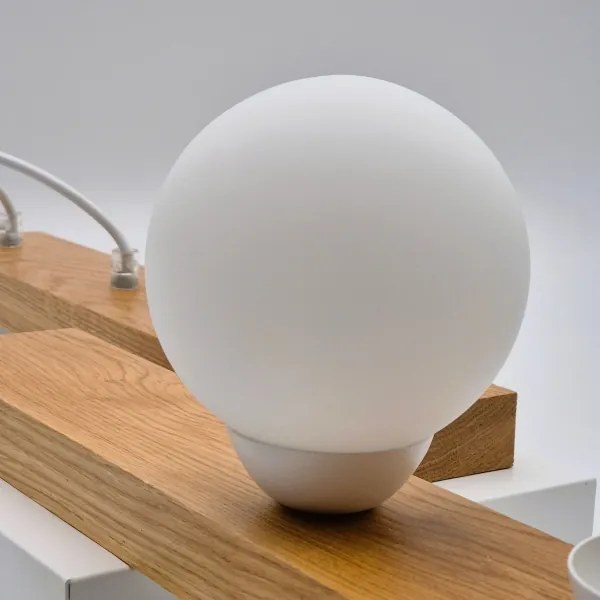 Csillár zsinóron CORTINA 2xE27/15W/230V + 2xG9/5W/230V fehér/tölgy