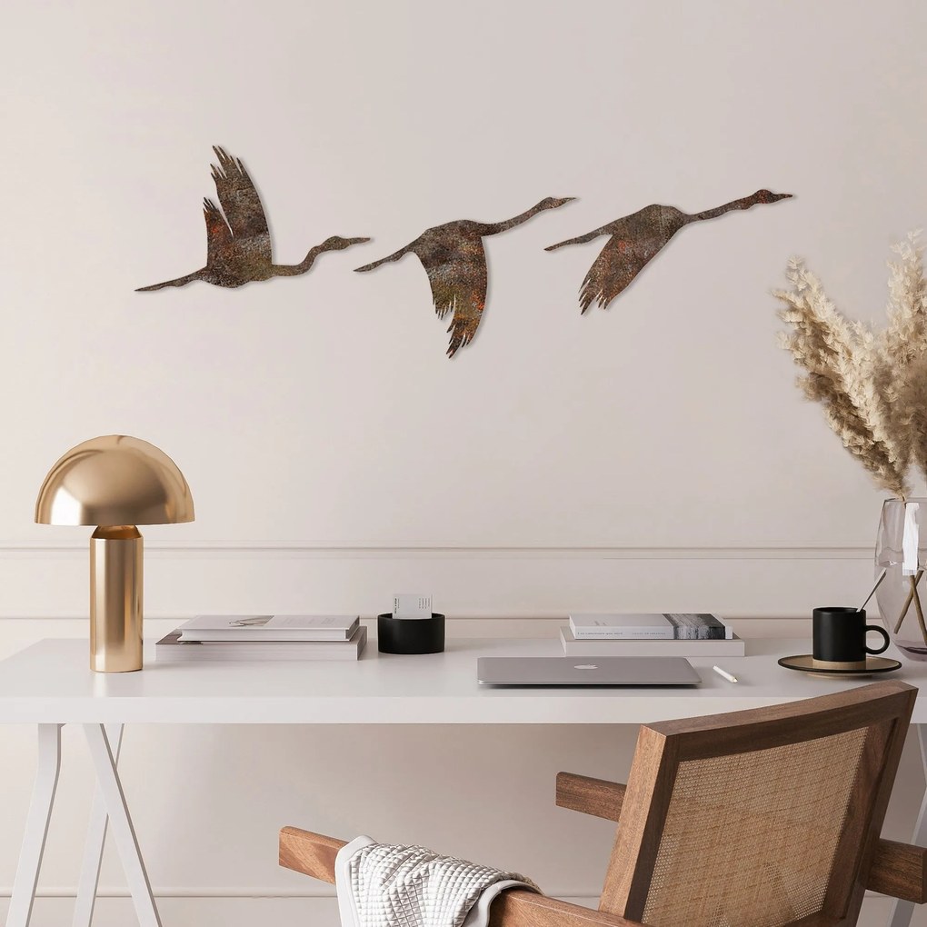 Fém fali dekoráció, Rusty Birds 1