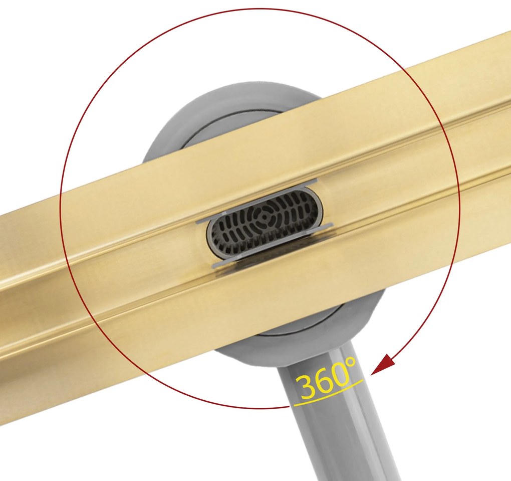 Zuhanylefolyó REA Neox Slim pro Brush Gold 60