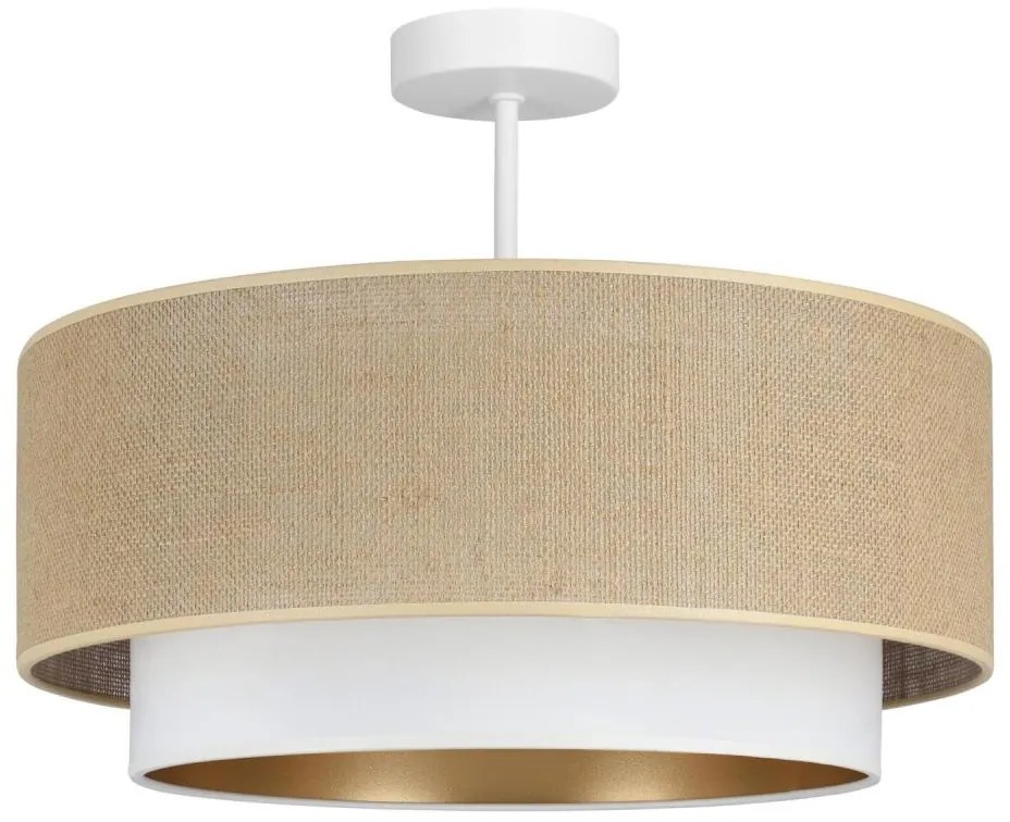 SARTA felületre szerelhető csillár 1xE27/60W/230V fehér/juta