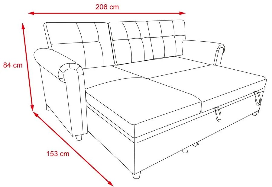 Catini NESTA sarok ülőgarnitúra, barna
