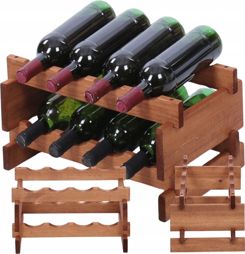 Bortartó állvány moduláris palacktartó állvány 2x4 összecsukható szerelés szerszámok nélkül