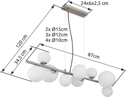 GLOBO 56140-9H RIHA Modern Függesztett Lámpa IP20