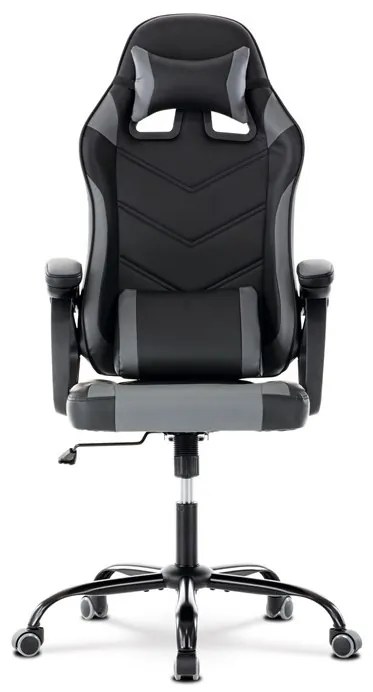 Szürke Ekobőr Gamer Szék, Hinta Mechanikával. KA-L626 GREY