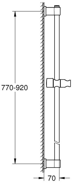 GROHE 269612431 - VITALIO UNIVERSAL 900 mm zuhanyrúd, fekete