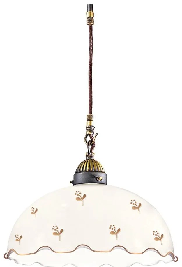 Kolarz 731.30.161- Kábeles csillár NONNA 1xE27/75W/230V Ø 30 cm virág alakú rózsaarany