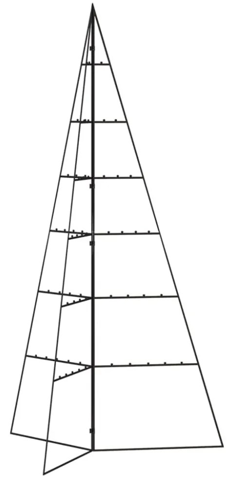 fekete fém karácsonyfa dekorációhoz 140 cm